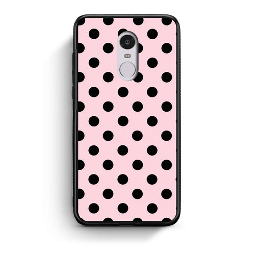 Θήκη Xiaomi Redmi Note 4 / 4X Black Polka Dots on Pink από τη Smartfits με σχέδιο στο πίσω μέρος και μαύρο περίβλημα | Xiaomi Redmi Note 4 / 4X Black Polka Dots on Pink case with colorful back and black bezels