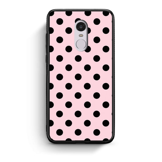 Θήκη Xiaomi Redmi Note 4 / 4X Black Polka Dots on Pink από τη Smartfits με σχέδιο στο πίσω μέρος και μαύρο περίβλημα | Xiaomi Redmi Note 4 / 4X Black Polka Dots on Pink case with colorful back and black bezels