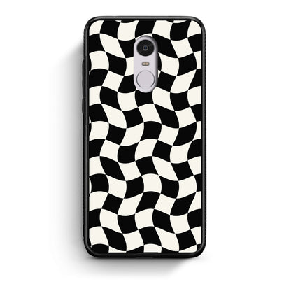 Θήκη Xiaomi Redmi Note 4 / 4X Black and Cream Wavy Checkerboard από τη Smartfits με σχέδιο στο πίσω μέρος και μαύρο περίβλημα | Xiaomi Redmi Note 4 / 4X Black and Cream Wavy Checkerboard case with colorful back and black bezels