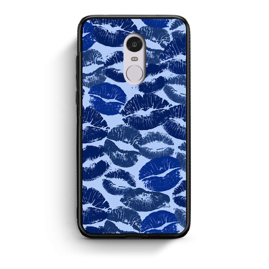 Θήκη Xiaomi Redmi Note 4 / 4X Blue Lipstick Kisses από τη Smartfits με σχέδιο στο πίσω μέρος και μαύρο περίβλημα | Xiaomi Redmi Note 4 / 4X Blue Lipstick Kisses case with colorful back and black bezels