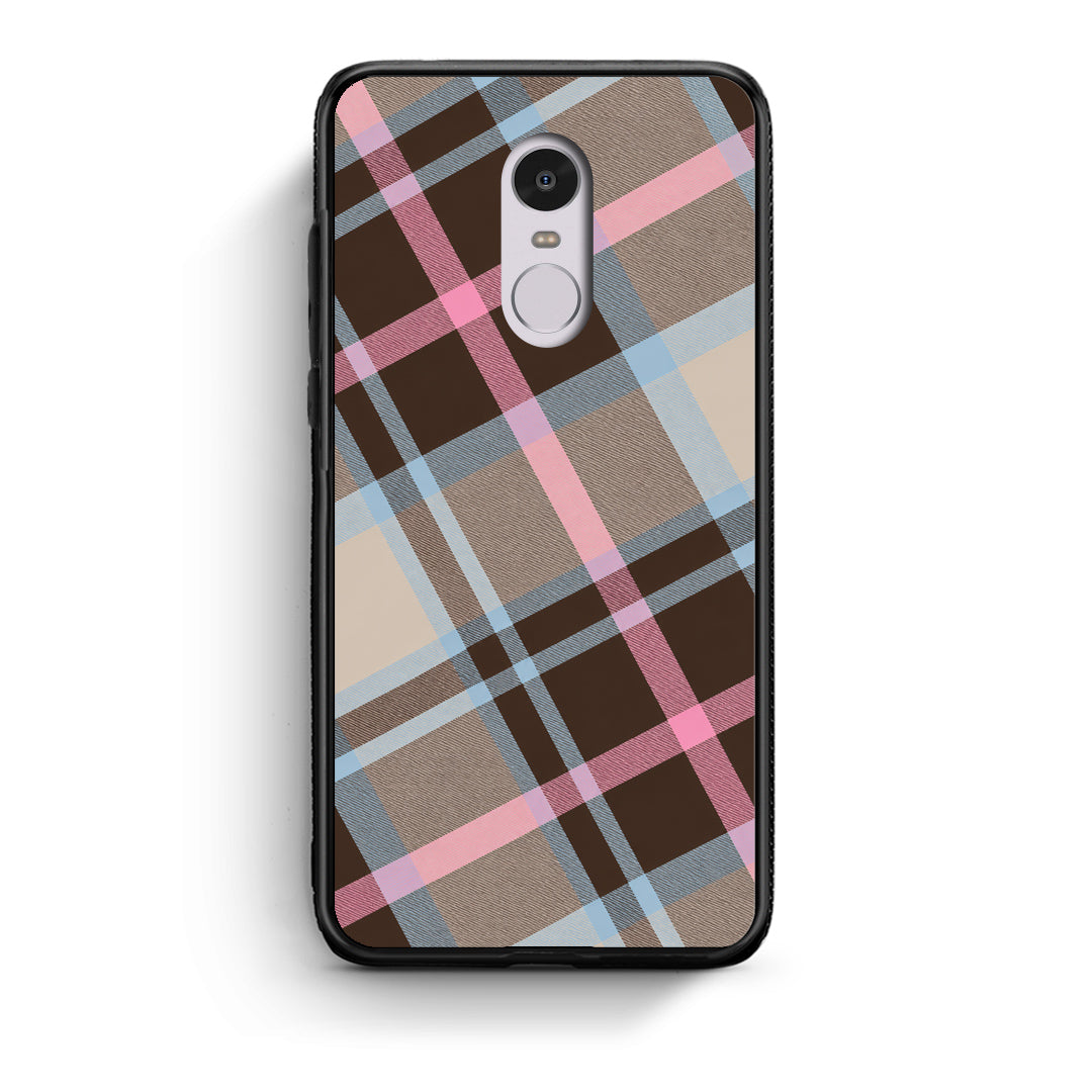 Θήκη Xiaomi Redmi Note 4 / 4X Brown Pink and Blue Diagonal Plaid από τη Smartfits με σχέδιο στο πίσω μέρος και μαύρο περίβλημα | Xiaomi Redmi Note 4 / 4X Brown Pink and Blue Diagonal Plaid case with colorful back and black bezels