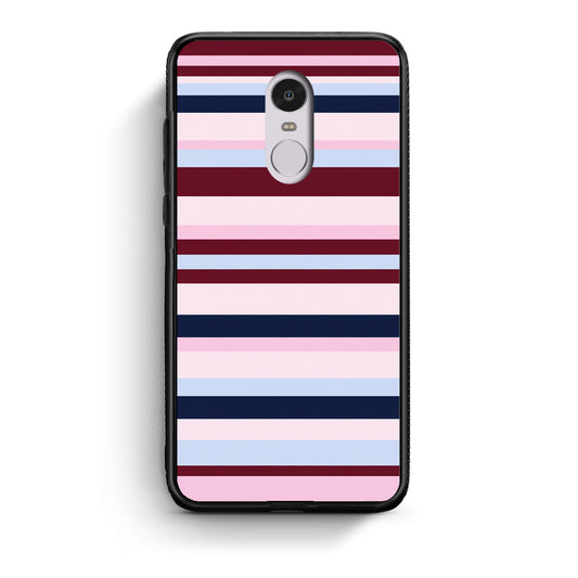 Θήκη Xiaomi Redmi Note 4 / 4X Burgundy Pink and Blue Horizontal Stripes από τη Smartfits με σχέδιο στο πίσω μέρος και μαύρο περίβλημα | Xiaomi Redmi Note 4 / 4X Burgundy Pink and Blue Horizontal Stripes case with colorful back and black bezels