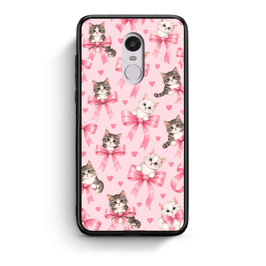 Θήκη Xiaomi Redmi Note 4 / 4X Kittens and Pink Bows on Pink από τη Smartfits με σχέδιο στο πίσω μέρος και μαύρο περίβλημα | Xiaomi Redmi Note 4 / 4X Kittens and Pink Bows on Pink case with colorful back and black bezels