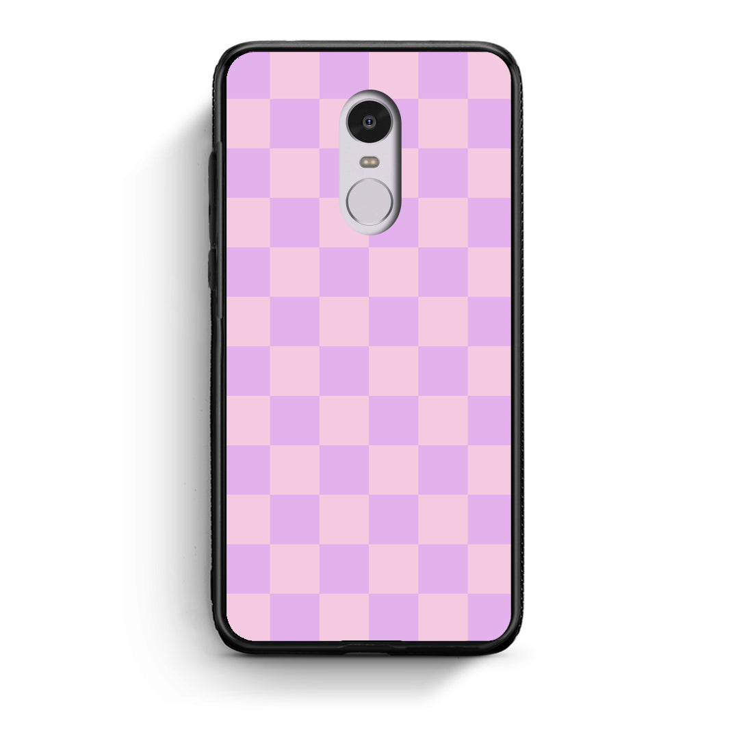 Θήκη Xiaomi Redmi Note 4 / 4X Lavender and Pink Checkerboard από τη Smartfits με σχέδιο στο πίσω μέρος και μαύρο περίβλημα | Xiaomi Redmi Note 4 / 4X Lavender and Pink Checkerboard case with colorful back and black bezels