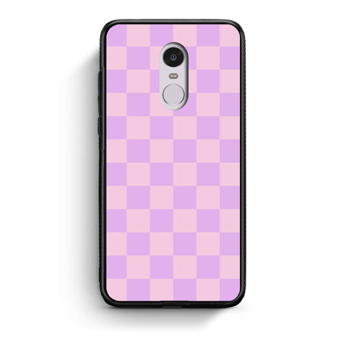 Θήκη Xiaomi Redmi Note 4 / 4X Lavender and Pink Checkerboard από τη Smartfits με σχέδιο στο πίσω μέρος και μαύρο περίβλημα | Xiaomi Redmi Note 4 / 4X Lavender and Pink Checkerboard case with colorful back and black bezels