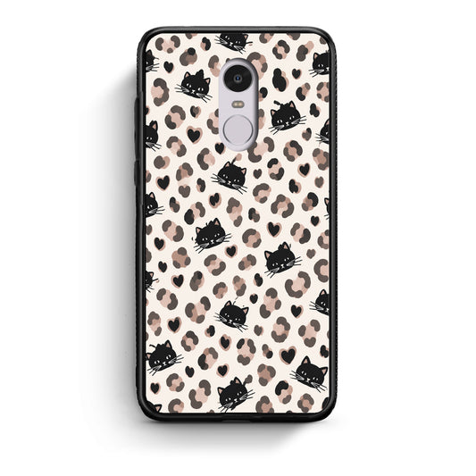 Θήκη Xiaomi Redmi Note 4 / 4X Leopard Spots and Black Cats on Cream από τη Smartfits με σχέδιο στο πίσω μέρος και μαύρο περίβλημα | Xiaomi Redmi Note 4 / 4X Leopard Spots and Black Cats on Cream case with colorful back and black bezels