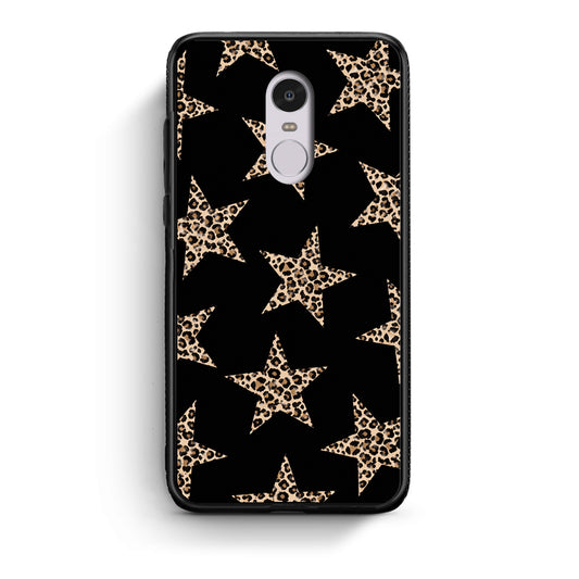 Θήκη Xiaomi Redmi Note 4 / 4X Leopard Stars on Black από τη Smartfits με σχέδιο στο πίσω μέρος και μαύρο περίβλημα | Xiaomi Redmi Note 4 / 4X Leopard Stars on Black case with colorful back and black bezels