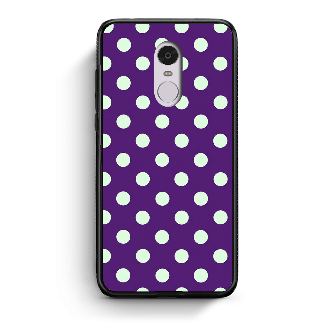 Θήκη Xiaomi Redmi Note 4 / 4X Mint Polka Dots on Purple από τη Smartfits με σχέδιο στο πίσω μέρος και μαύρο περίβλημα | Xiaomi Redmi Note 4 / 4X Mint Polka Dots on Purple case with colorful back and black bezels