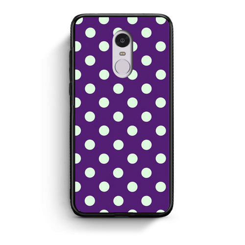 Θήκη Xiaomi Redmi Note 4 / 4X Mint Polka Dots on Purple από τη Smartfits με σχέδιο στο πίσω μέρος και μαύρο περίβλημα | Xiaomi Redmi Note 4 / 4X Mint Polka Dots on Purple case with colorful back and black bezels