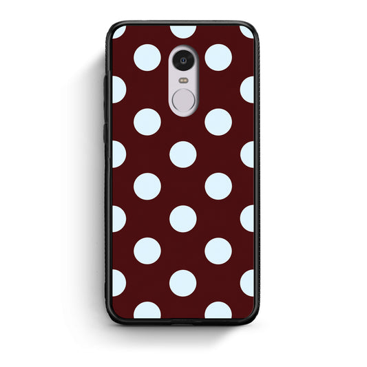 Θήκη Xiaomi Redmi Note 4 / 4X Pale Blue Large Polka Dots on Burgundy από τη Smartfits με σχέδιο στο πίσω μέρος και μαύρο περίβλημα | Xiaomi Redmi Note 4 / 4X Pale Blue Large Polka Dots on Burgundy case with colorful back and black bezels