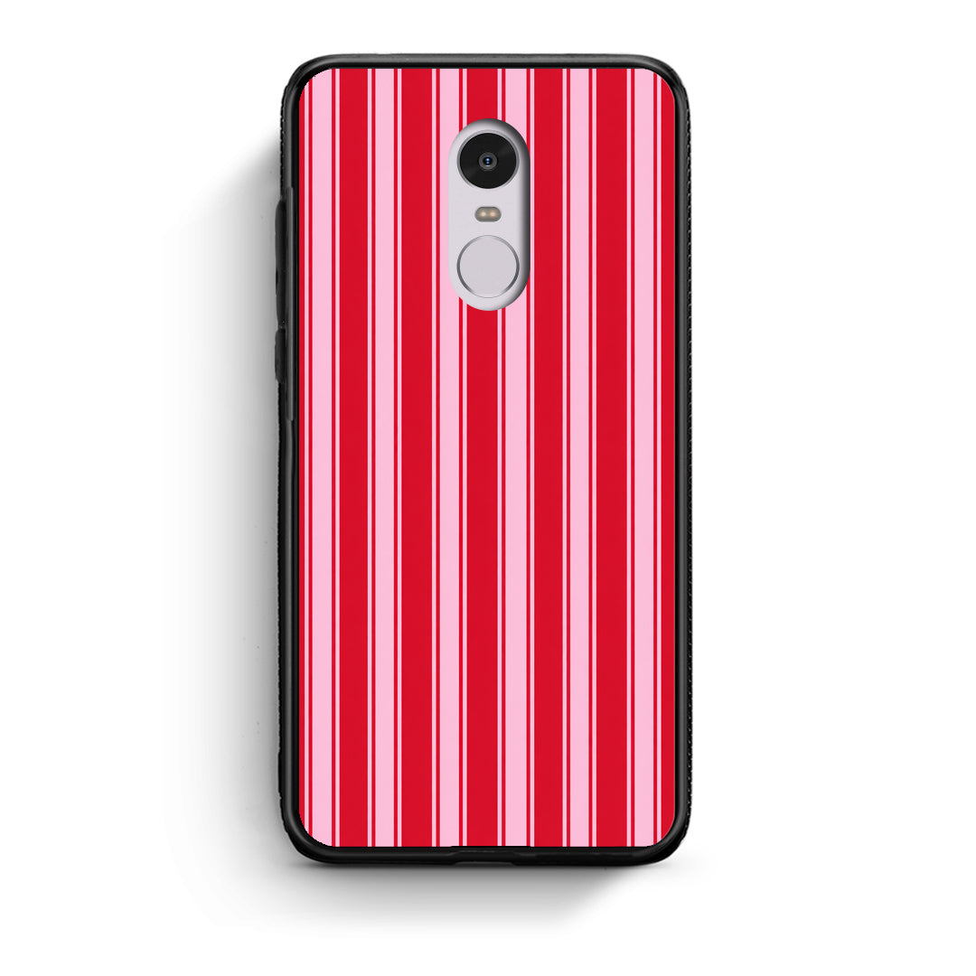 Θήκη Xiaomi Redmi Note 4 / 4X Red and Pink Vertical Pinstripes από τη Smartfits με σχέδιο στο πίσω μέρος και μαύρο περίβλημα | Xiaomi Redmi Note 4 / 4X Red and Pink Vertical Pinstripes case with colorful back and black bezels