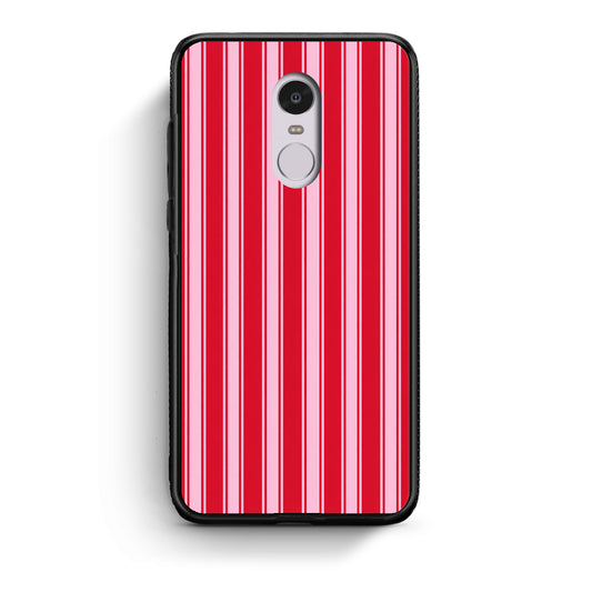 Θήκη Xiaomi Redmi Note 4 / 4X Red and Pink Vertical Pinstripes από τη Smartfits με σχέδιο στο πίσω μέρος και μαύρο περίβλημα | Xiaomi Redmi Note 4 / 4X Red and Pink Vertical Pinstripes case with colorful back and black bezels