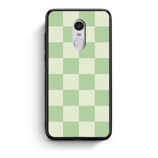 Θήκη Xiaomi Redmi Note 4 / 4X Sage and Cream Striped Checks από τη Smartfits με σχέδιο στο πίσω μέρος και μαύρο περίβλημα | Xiaomi Redmi Note 4 / 4X Sage and Cream Striped Checks case with colorful back and black bezels