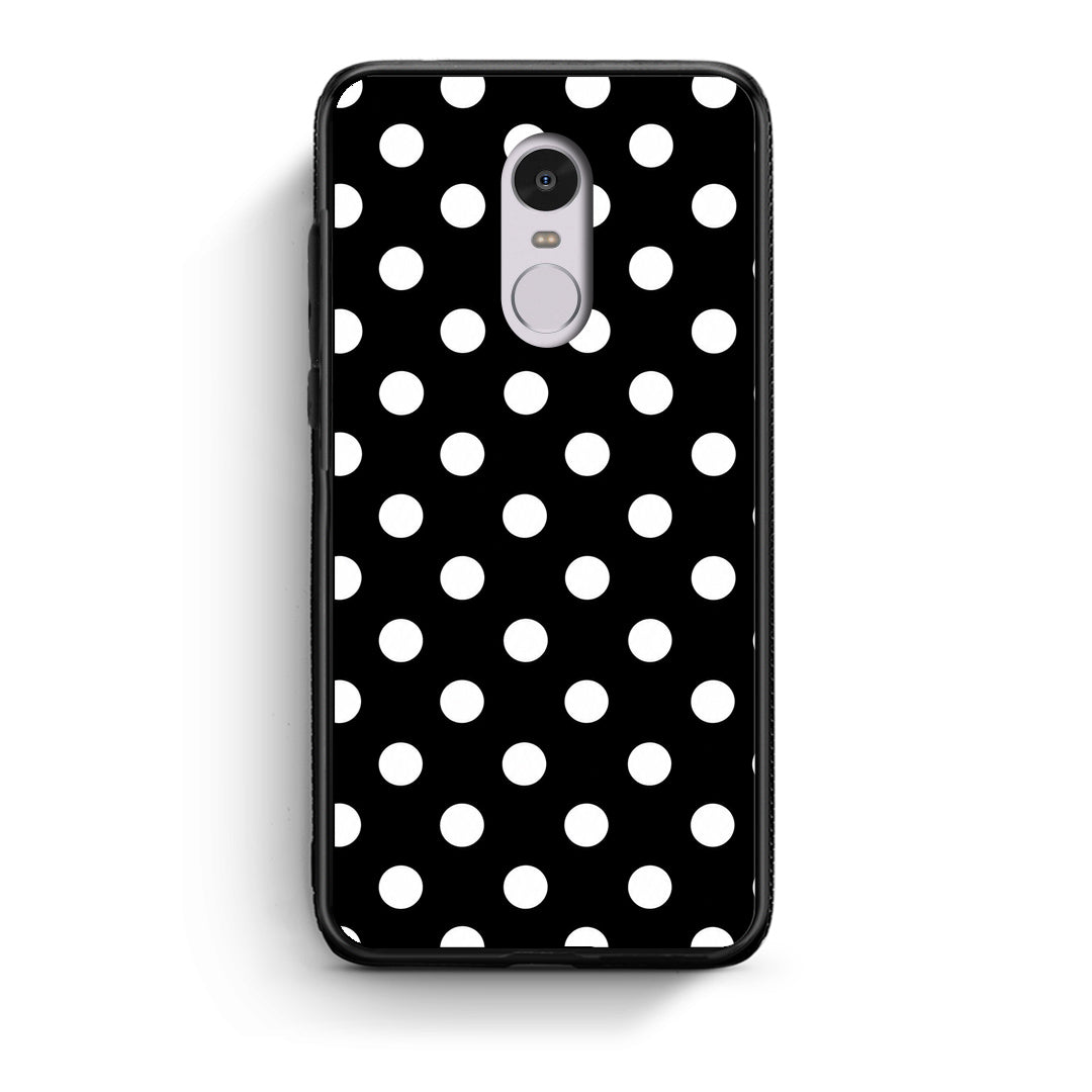 Θήκη Xiaomi Redmi Note 4 / 4X White Polka Dots on Black από τη Smartfits με σχέδιο στο πίσω μέρος και μαύρο περίβλημα | Xiaomi Redmi Note 4 / 4X White Polka Dots on Black case with colorful back and black bezels