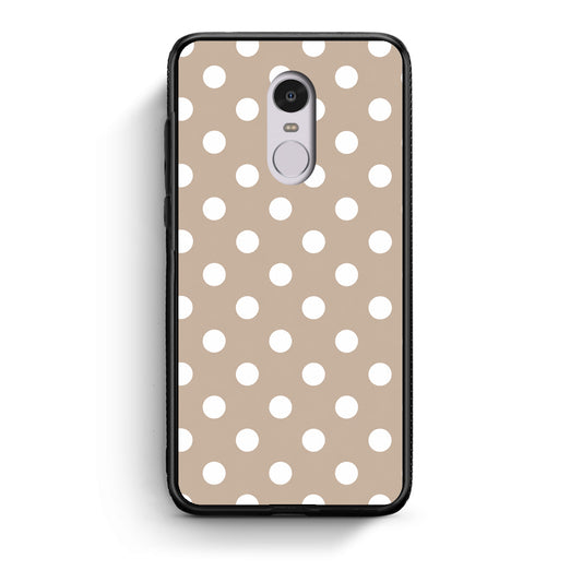 Θήκη Xiaomi Redmi Note 4 / 4X White Polka Dots on Taupe από τη Smartfits με σχέδιο στο πίσω μέρος και μαύρο περίβλημα | Xiaomi Redmi Note 4 / 4X White Polka Dots on Taupe case with colorful back and black bezels