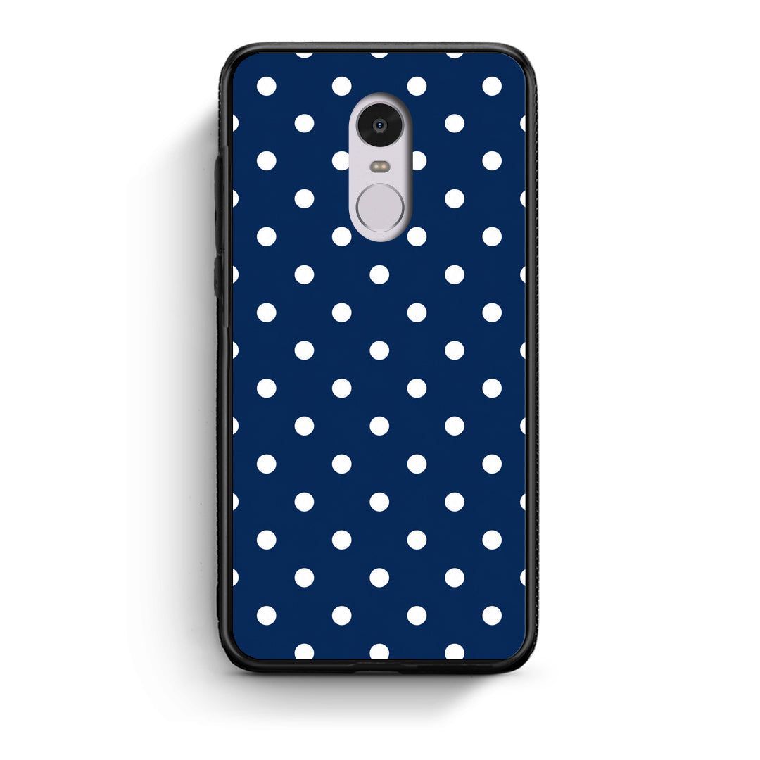 Θήκη Xiaomi Redmi Note 4 / 4X White Small Polka Dots on Navy από τη Smartfits με σχέδιο στο πίσω μέρος και μαύρο περίβλημα | Xiaomi Redmi Note 4 / 4X White Small Polka Dots on Navy case with colorful back and black bezels