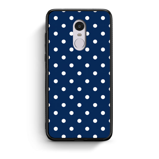 Θήκη Xiaomi Redmi Note 4 / 4X White Small Polka Dots on Navy από τη Smartfits με σχέδιο στο πίσω μέρος και μαύρο περίβλημα | Xiaomi Redmi Note 4 / 4X White Small Polka Dots on Navy case with colorful back and black bezels