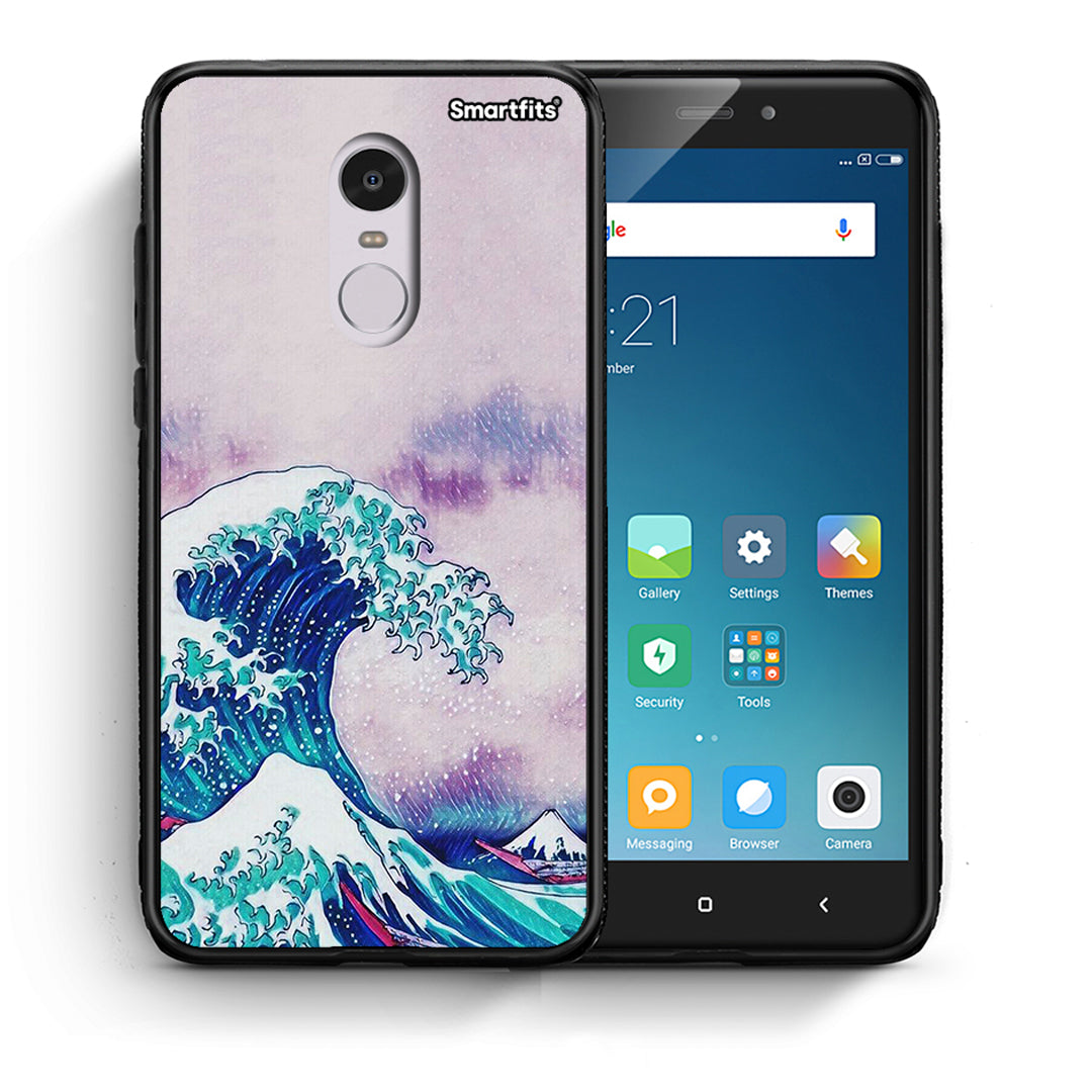 Θήκη Xiaomi Redmi Note 4/4X Blue Waves από τη Smartfits με σχέδιο στο πίσω μέρος και μαύρο περίβλημα | Xiaomi Redmi Note 4/4X Blue Waves case with colorful back and black bezels
