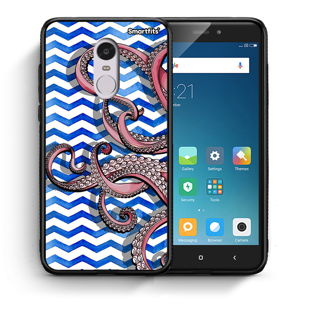 Θήκη Xiaomi Redmi Note 4/4X Chevron Devilfish από τη Smartfits με σχέδιο στο πίσω μέρος και μαύρο περίβλημα | Xiaomi Redmi Note 4/4X Chevron Devilfish case with colorful back and black bezels