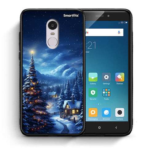 Θήκη Xiaomi Redmi Note 4/4X Christmas Scenery από τη Smartfits με σχέδιο στο πίσω μέρος και μαύρο περίβλημα | Xiaomi Redmi Note 4/4X Christmas Scenery case with colorful back and black bezels