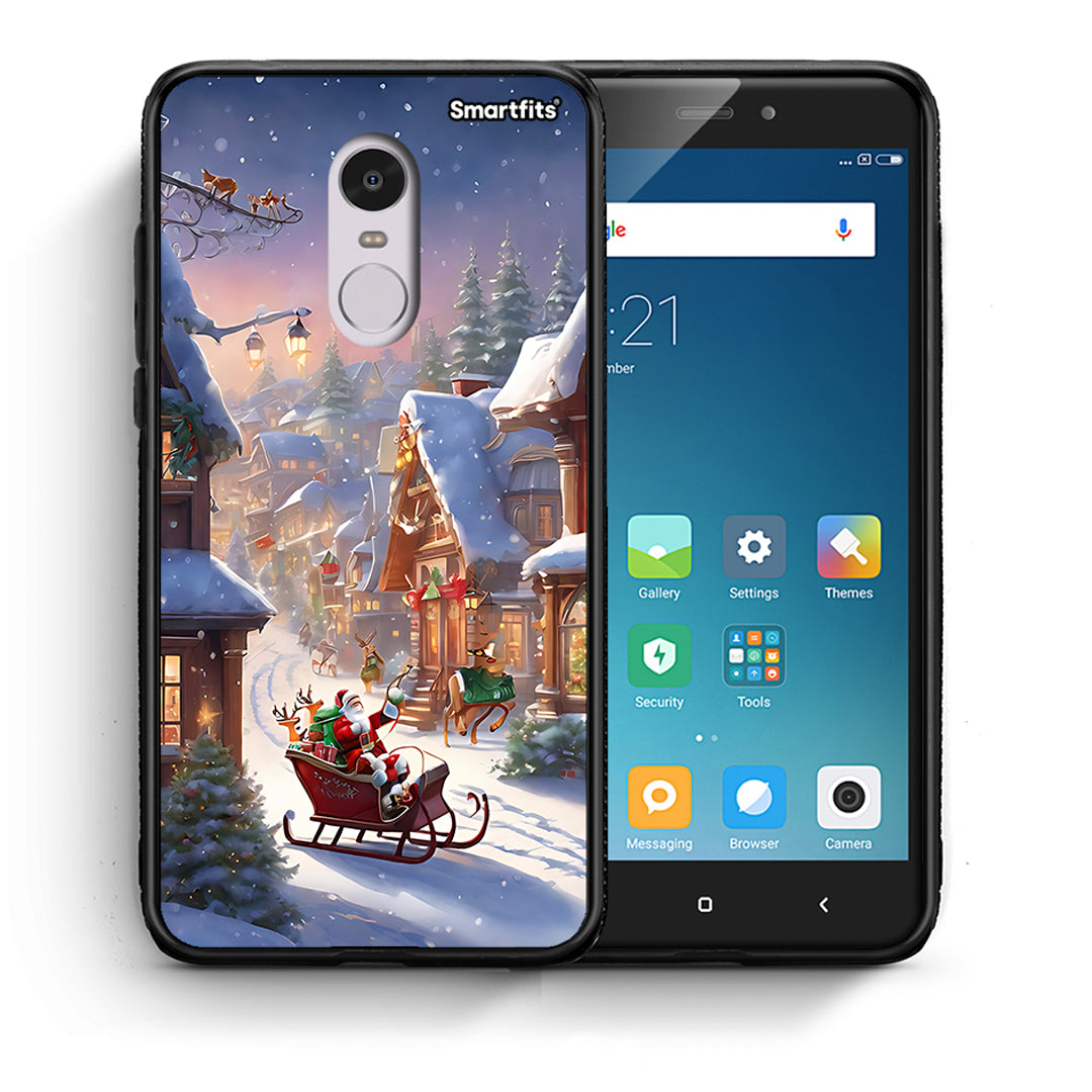 Θήκη Xiaomi Redmi Note 4/4X Christmas Snow από τη Smartfits με σχέδιο στο πίσω μέρος και μαύρο περίβλημα | Xiaomi Redmi Note 4/4X Christmas Snow case with colorful back and black bezels
