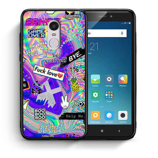Θήκη Xiaomi Redmi Note 4/4X Game Over από τη Smartfits με σχέδιο στο πίσω μέρος και μαύρο περίβλημα | Xiaomi Redmi Note 4/4X Game Over case with colorful back and black bezels