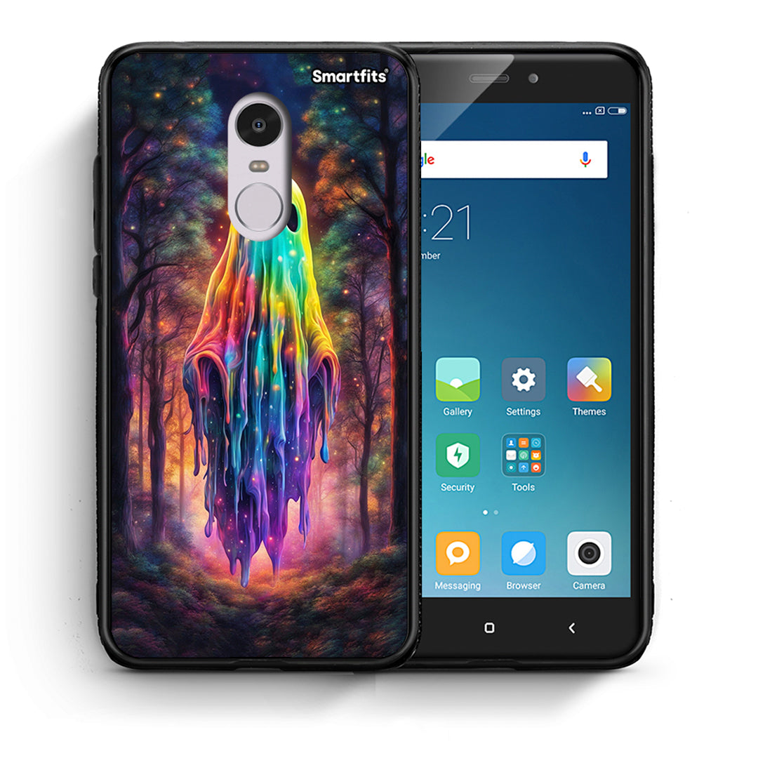 Θήκη Xiaomi Redmi Note 4/4X Halloween Ghost από τη Smartfits με σχέδιο στο πίσω μέρος και μαύρο περίβλημα | Xiaomi Redmi Note 4/4X Halloween Ghost case with colorful back and black bezels