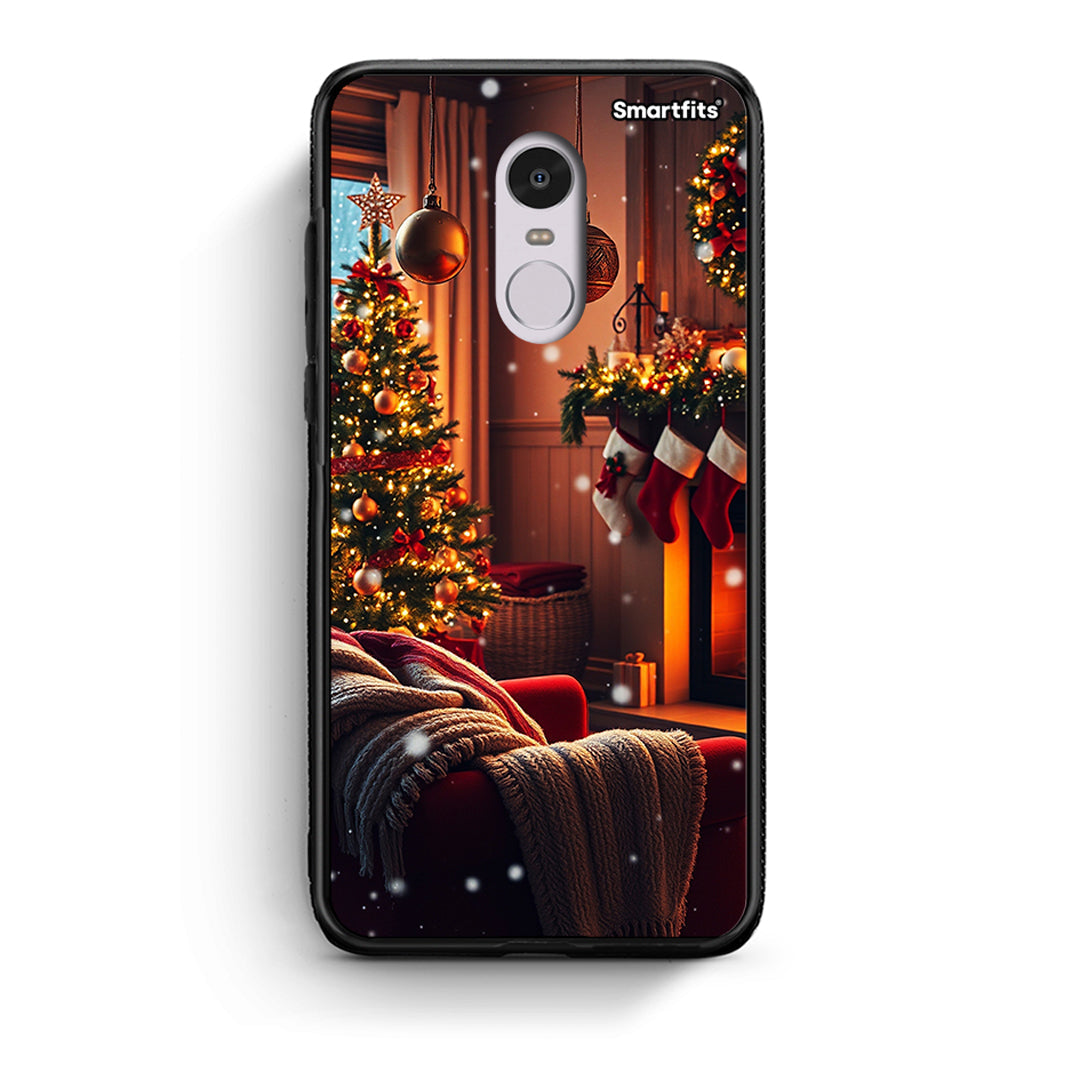 Xiaomi Redmi Note 4/4X Home For Christmas θήκη από τη Smartfits με σχέδιο στο πίσω μέρος και μαύρο περίβλημα | Smartphone case with colorful back and black bezels by Smartfits