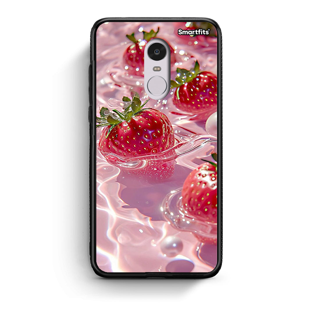 Xiaomi Redmi Note 4/4X Juicy Strawberries θήκη από τη Smartfits με σχέδιο στο πίσω μέρος και μαύρο περίβλημα | Smartphone case with colorful back and black bezels by Smartfits