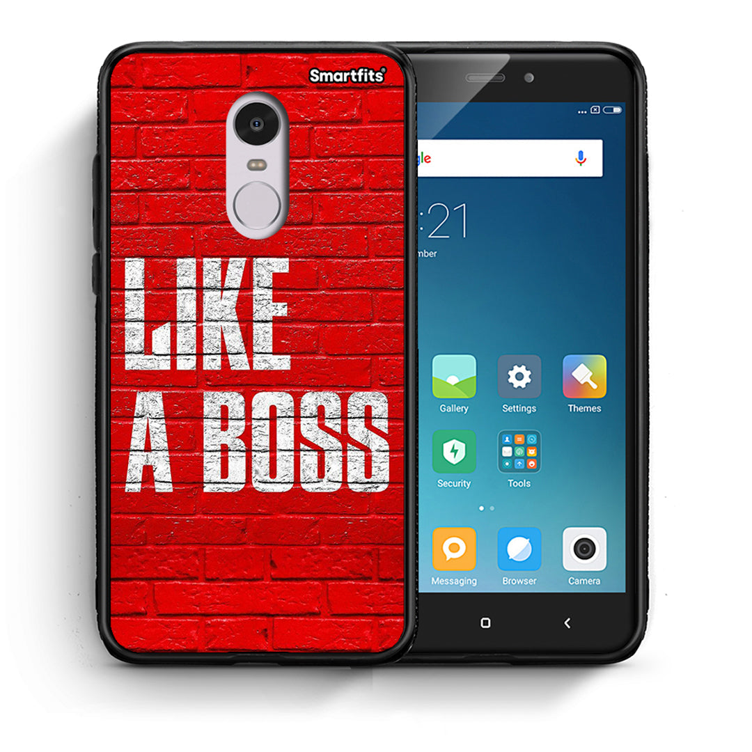 Θήκη Xiaomi Redmi Note 4/4X Like A Boss από τη Smartfits με σχέδιο στο πίσω μέρος και μαύρο περίβλημα | Xiaomi Redmi Note 4/4X Like A Boss case with colorful back and black bezels