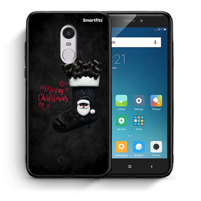 Θήκη Xiaomi Redmi Note 4/4X Merry Cat Christmas από τη Smartfits με σχέδιο στο πίσω μέρος και μαύρο περίβλημα | Xiaomi Redmi Note 4/4X Merry Cat Christmas case with colorful back and black bezels