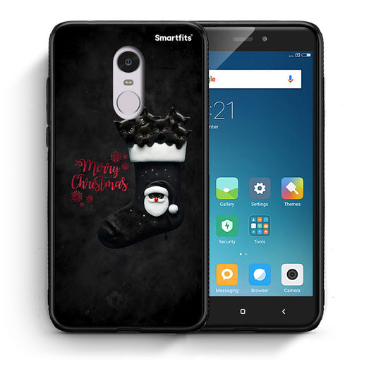 Θήκη Xiaomi Redmi Note 4/4X Merry Cat Christmas από τη Smartfits με σχέδιο στο πίσω μέρος και μαύρο περίβλημα | Xiaomi Redmi Note 4/4X Merry Cat Christmas case with colorful back and black bezels