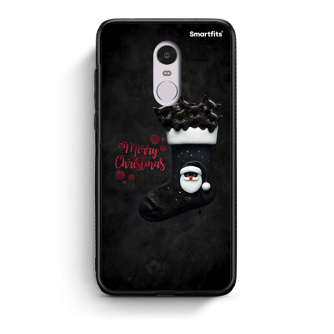 Xiaomi Redmi Note 4/4X Merry Cat Christmas θήκη από τη Smartfits με σχέδιο στο πίσω μέρος και μαύρο περίβλημα | Smartphone case with colorful back and black bezels by Smartfits