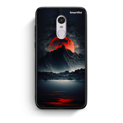 Xiaomi Redmi Note 4/4X Red Full Moon θήκη από τη Smartfits με σχέδιο στο πίσω μέρος και μαύρο περίβλημα | Smartphone case with colorful back and black bezels by Smartfits