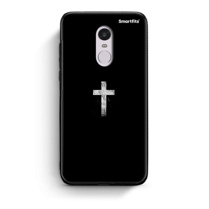 Xiaomi Redmi Note 4/4X White Cross θήκη από τη Smartfits με σχέδιο στο πίσω μέρος και μαύρο περίβλημα | Smartphone case with colorful back and black bezels by Smartfits