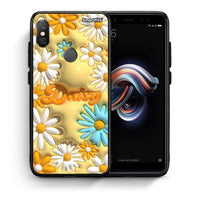 Thumbnail for Θήκη Xiaomi Redmi Note 5 Bubble Daisies από τη Smartfits με σχέδιο στο πίσω μέρος και μαύρο περίβλημα | Xiaomi Redmi Note 5 Bubble Daisies case with colorful back and black bezels