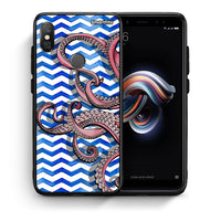 Thumbnail for Θήκη Xiaomi Redmi Note 5 Chevron Devilfish από τη Smartfits με σχέδιο στο πίσω μέρος και μαύρο περίβλημα | Xiaomi Redmi Note 5 Chevron Devilfish case with colorful back and black bezels