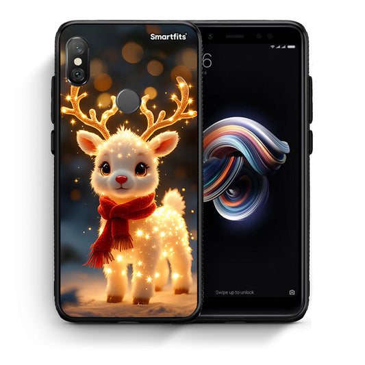Θήκη Xiaomi Redmi Note 5 Christmas Cutie από τη Smartfits με σχέδιο στο πίσω μέρος και μαύρο περίβλημα | Xiaomi Redmi Note 5 Christmas Cutie case with colorful back and black bezels