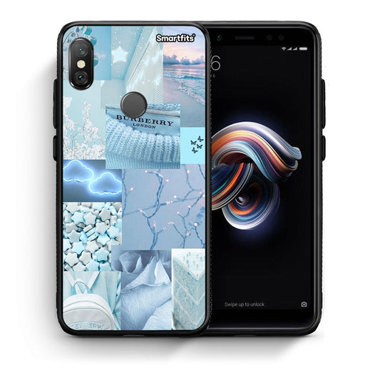 Θήκη Xiaomi Redmi Note 5 Ciel Aesthetic Collage από τη Smartfits με σχέδιο στο πίσω μέρος και μαύρο περίβλημα | Xiaomi Redmi Note 5 Ciel Aesthetic Collage case with colorful back and black bezels