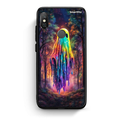 Xiaomi Redmi Note 5 Halloween Ghost θήκη από τη Smartfits με σχέδιο στο πίσω μέρος και μαύρο περίβλημα | Smartphone case with colorful back and black bezels by Smartfits