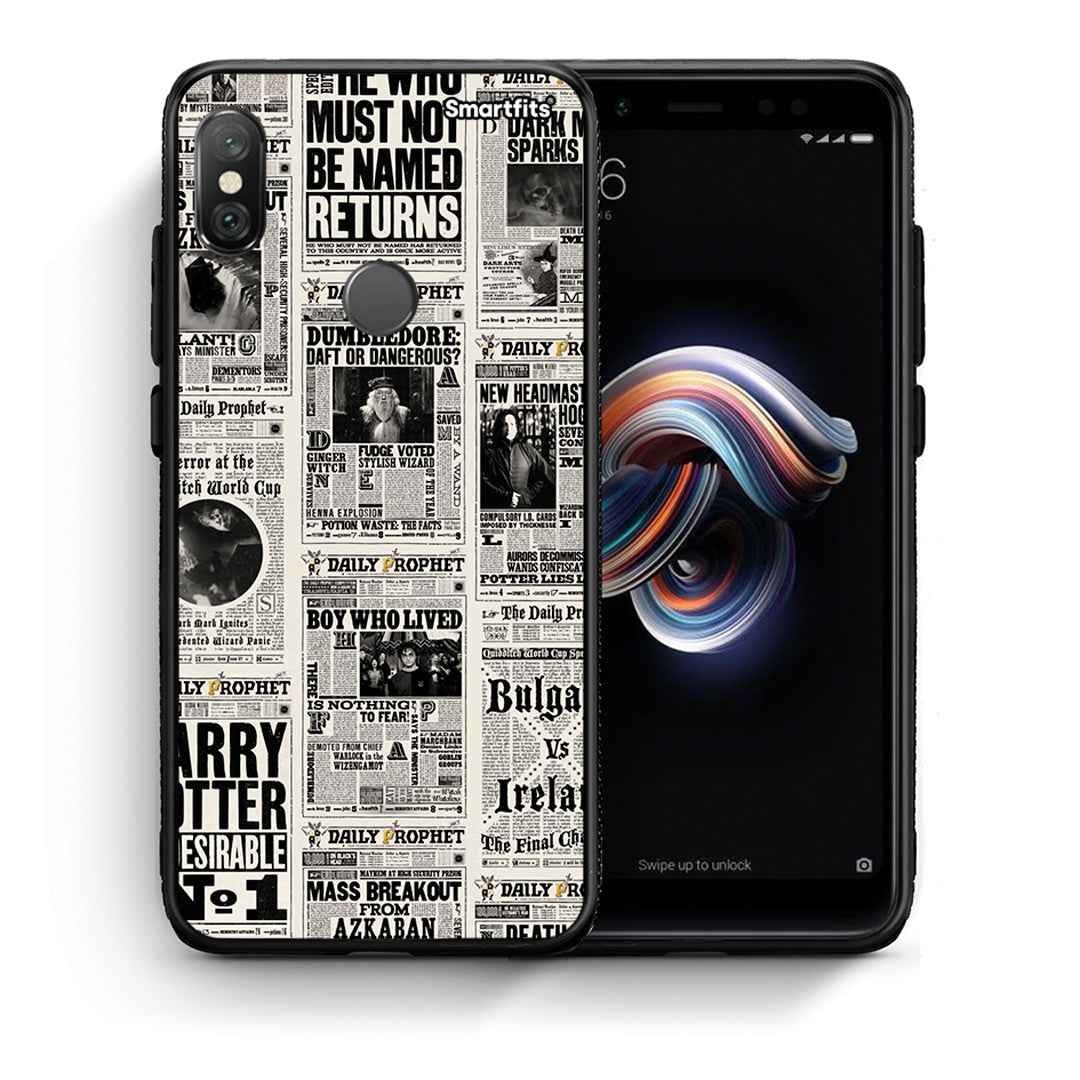 Θήκη Xiaomi Redmi Note 5 Harry Paper από τη Smartfits με σχέδιο στο πίσω μέρος και μαύρο περίβλημα | Xiaomi Redmi Note 5 Harry Paper case with colorful back and black bezels