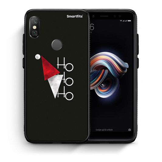 Θήκη Xiaomi Redmi Note 5 Minimal Christmas από τη Smartfits με σχέδιο στο πίσω μέρος και μαύρο περίβλημα | Xiaomi Redmi Note 5 Minimal Christmas case with colorful back and black bezels