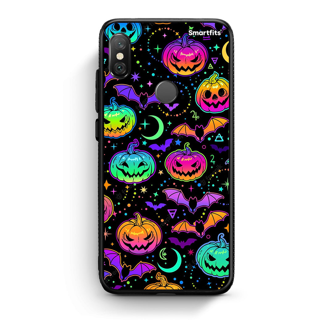 Xiaomi Redmi Note 5 Neon Halloween θήκη από τη Smartfits με σχέδιο στο πίσω μέρος και μαύρο περίβλημα | Smartphone case with colorful back and black bezels by Smartfits