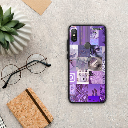 Purple Aesthetic Collage - Xiaomi Redmi Note 5 θήκη