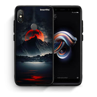 Thumbnail for Θήκη Xiaomi Redmi Note 5 Red Full Moon από τη Smartfits με σχέδιο στο πίσω μέρος και μαύρο περίβλημα | Xiaomi Redmi Note 5 Red Full Moon case with colorful back and black bezels