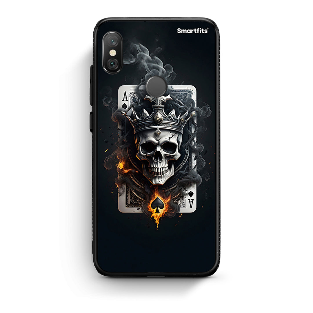 Xiaomi Redmi Note 5 Skull King Ace θήκη από τη Smartfits με σχέδιο στο πίσω μέρος και μαύρο περίβλημα | Smartphone case with colorful back and black bezels by Smartfits