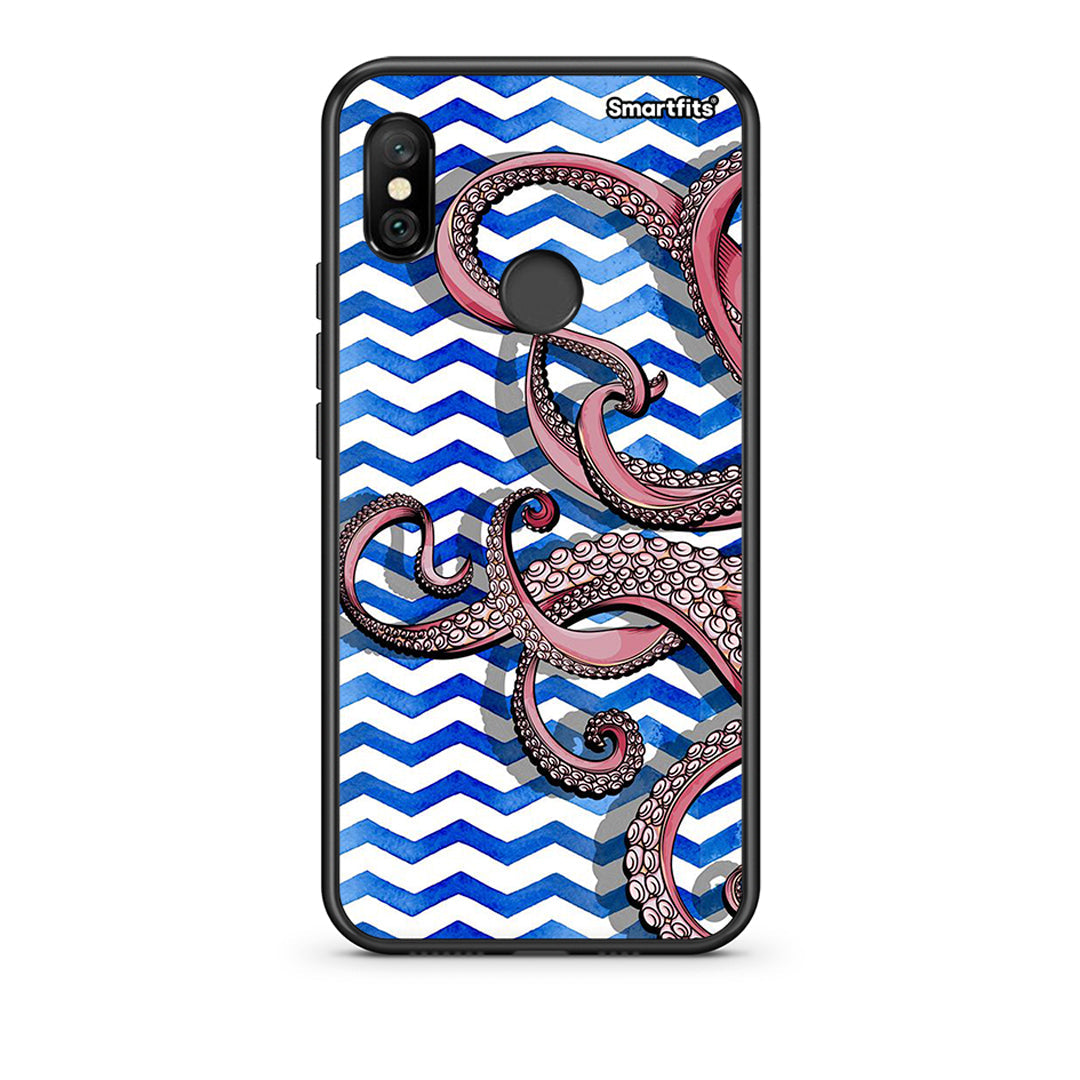 Xiaomi Redmi Note 6 Pro Chevron Devilfish θήκη από τη Smartfits με σχέδιο στο πίσω μέρος και μαύρο περίβλημα | Smartphone case with colorful back and black bezels by Smartfits