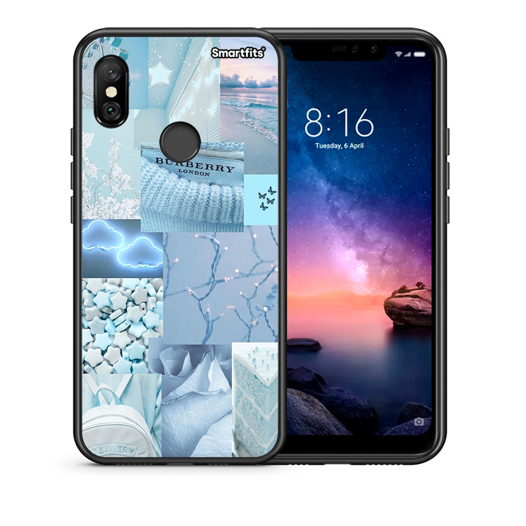 Θήκη Xiaomi Redmi Note 6 Pro Ciel Aesthetic Collage από τη Smartfits με σχέδιο στο πίσω μέρος και μαύρο περίβλημα | Xiaomi Redmi Note 6 Pro Ciel Aesthetic Collage case with colorful back and black bezels