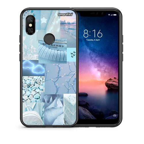 Θήκη Xiaomi Redmi Note 6 Pro Ciel Aesthetic Collage από τη Smartfits με σχέδιο στο πίσω μέρος και μαύρο περίβλημα | Xiaomi Redmi Note 6 Pro Ciel Aesthetic Collage case with colorful back and black bezels