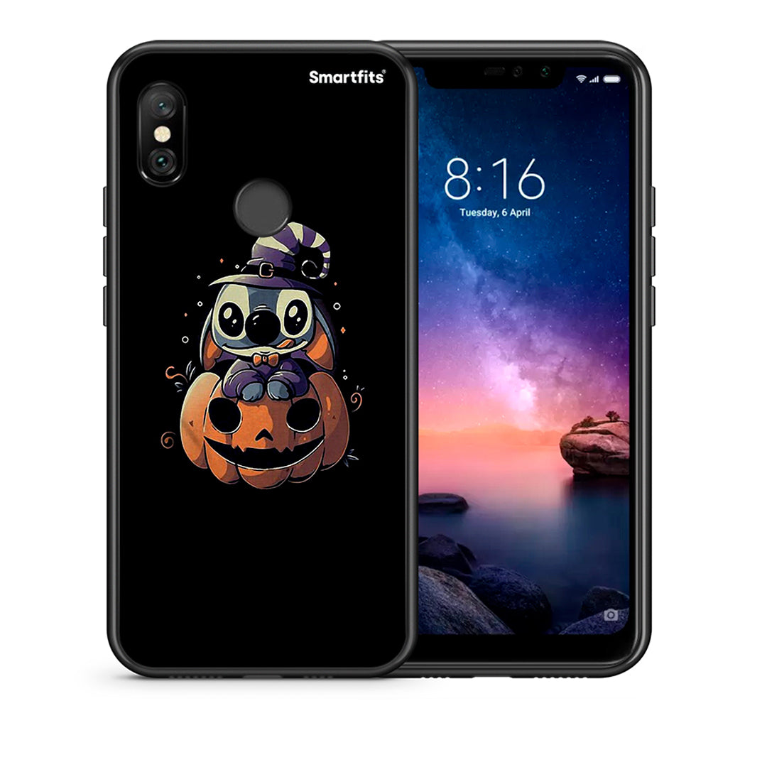 Θήκη Xiaomi Redmi Note 6 Pro Halloween Stitch από τη Smartfits με σχέδιο στο πίσω μέρος και μαύρο περίβλημα | Xiaomi Redmi Note 6 Pro Halloween Stitch case with colorful back and black bezels